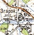 Топографическая карта Згарка