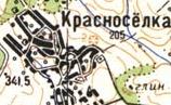Топографічна карта Красносілки