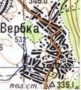 Topographic map of Verbka