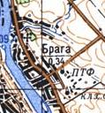 Topographic map of Braga