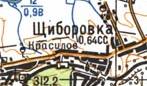 Топографическая карта Щиборовки