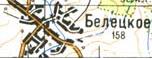 Топографічна карта Білецького