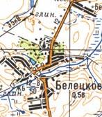 Топографічна карта Білецького