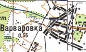 Топографічна карта Варварівки