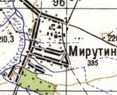 Топографическая карта Мирутина