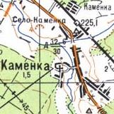 Topographic map of Kamyanka