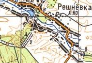 Топографическая карта Решневки