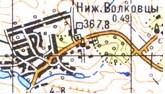 Topographic map of Nyzhchi Vovkivtsi