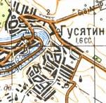 Topographic map of Gusyatin
