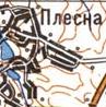 Topographic map of Plesna