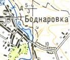 Топографическая карта Боднаровки
