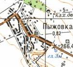 Топографическая карта Пыжовки