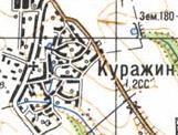 Топографическая карта Куражина