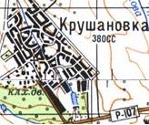 Топографическая карта Крушановки