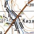 Топографическая карта Кизи