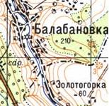 Топографическая карта Балабановки