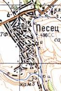 Topographic map of Pesets