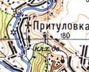 Topographic map of Prytulivka