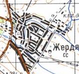 Topographic map of Zherdya
