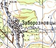 Топографічна карта Заборознівців