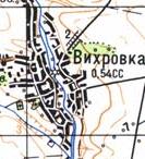 Топографическая карта Вихровки