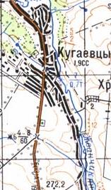 Топографічна карта Кугаївців