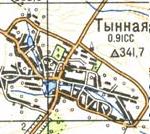 Топографическая карта Тынной