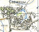 Топографічна карта Савинців
