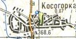 Топографическая карта Косогорки