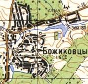 Topographic map of Bozhykivtsi