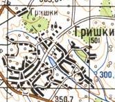 Topographic map of Gryshky