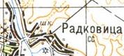 Topographic map of Radkovytsya