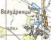 Topographic map of Voludryntsi