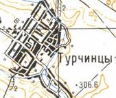 Topographic map of Turchyntsi
