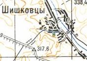 Топографічна карта Шишківців