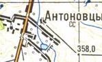 Topographic map of Antonivtsi