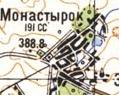 Topographic map of Monastyrok