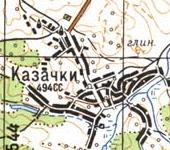 Topographic map of Kozachky