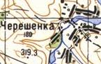 Топографическая карта Черешеньки