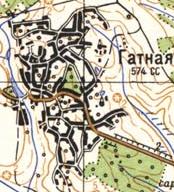 Топографическая карта Гатной