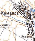 Топографічна карта Куманьового