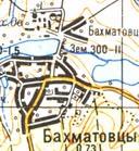 Topographic map of Bakhmativtsi