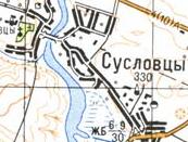 Topographic map of Suslivtsi