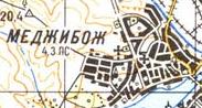 Топографическая карта Меджибожа