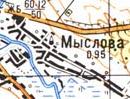 Топографическая карта Мысловой