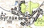 Топографічна карта Буглаїв