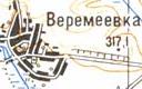 Топографическая карта Веремеевки