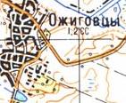 Topographic map of Ozhygivtsi