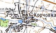 Топографічна карта Корчівки