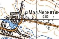 Топографічна карта Малого Чернятиного